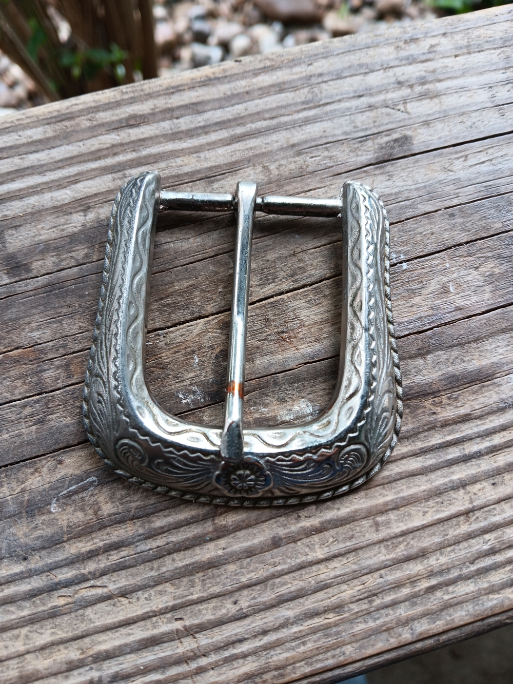 Western Floral Engraved Belt Buckle Fits 1.5"(38mm) Wide Strap